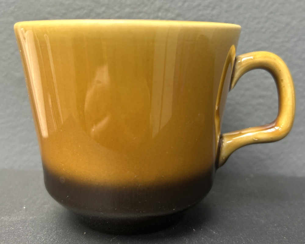 Brown Ombre Ceramic Coffee Mug Cup Vintage Retro Single Drinkware Kitchen Decor